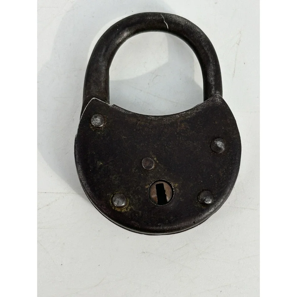 Antique MILLER Key Pad Lock Solid Metal Heavy Duty Lock & Key Set USA